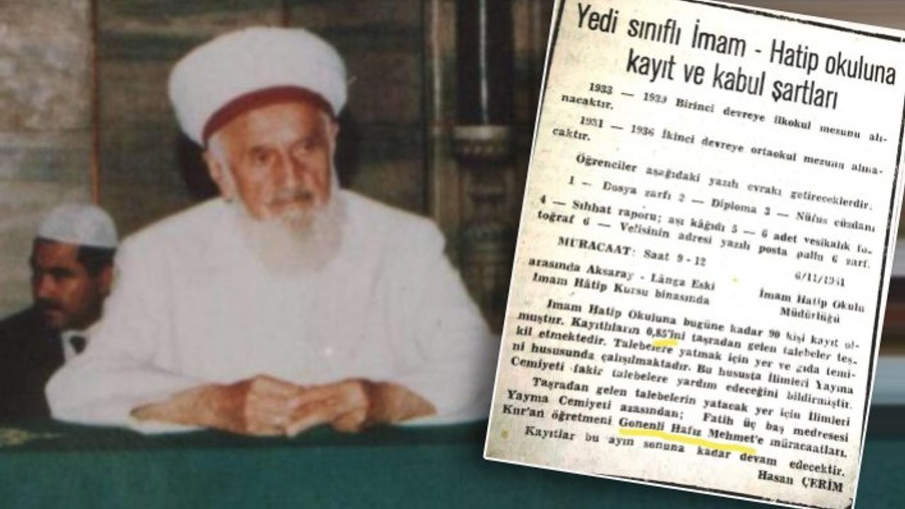 70 yıllık gazetede Gönenli Mehmet Efendi detayı