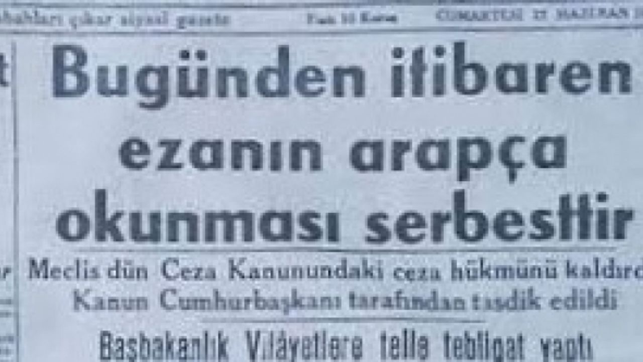 Ezan ne zaman aslına döndürüldü?