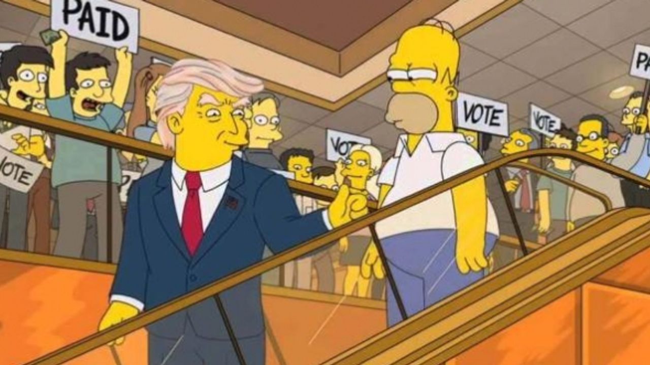 Simpsonlar, Trump'ın 2024 başkan adaylığı öngördü iddiası