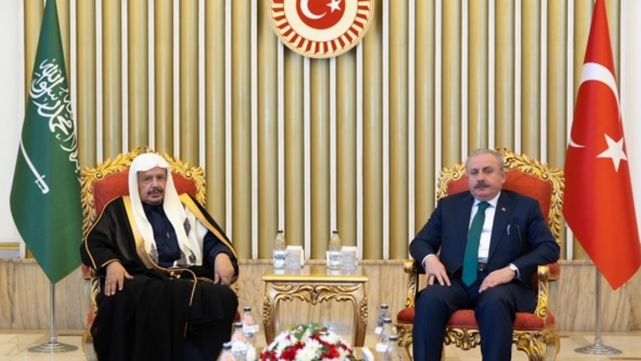 TBMM Başkanı Şentop, Suudi Arabistan Şura Meclisi Başkan Al Şeyh ile bir araya geldi
