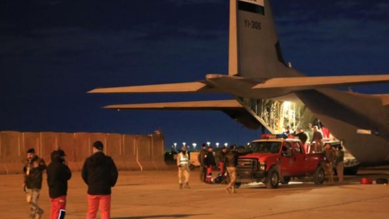 Irak, Türkiye'ye 26 uçakla 136,5 ton yardım malzemesi gönderdi
