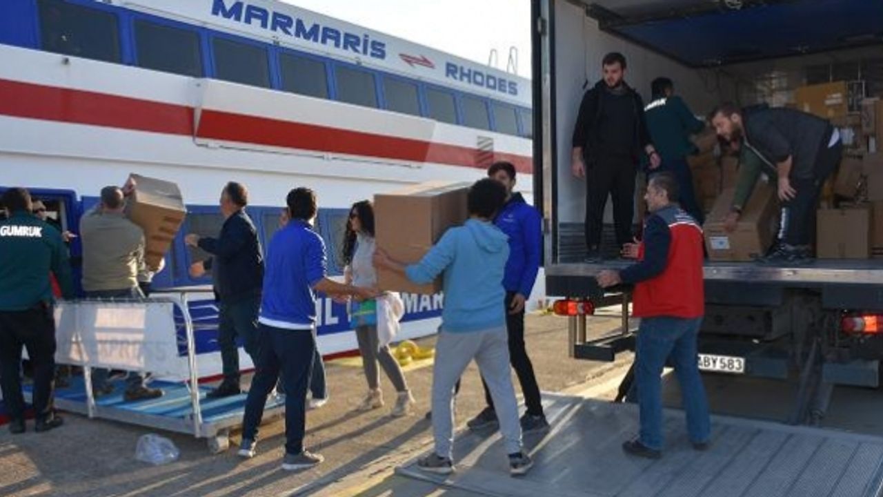 Rodos'tan deprem bölgesine yardımlar sürüyor