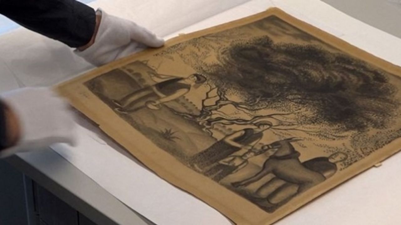 Ünlü ressamın çalınan 100 yıllık çizimleri sahiplerine iade edildi