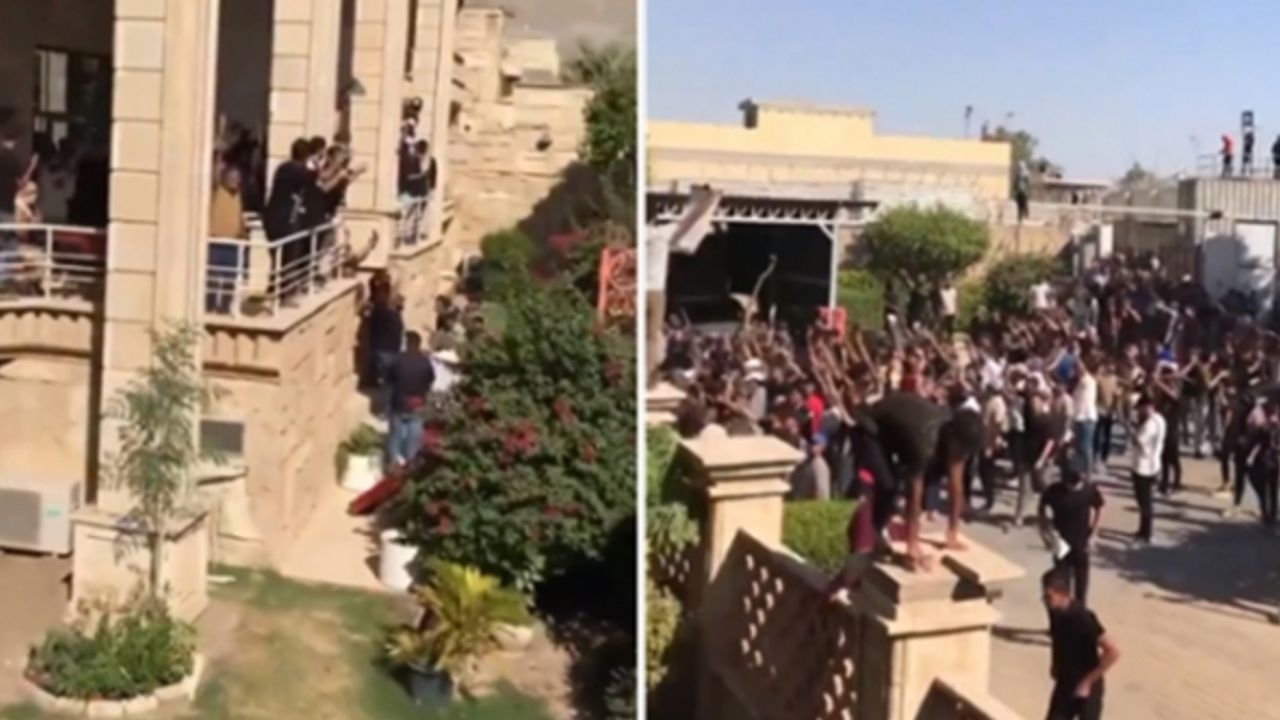 Göstericiler İsveç'in Irak büyükelçiliğine girdi