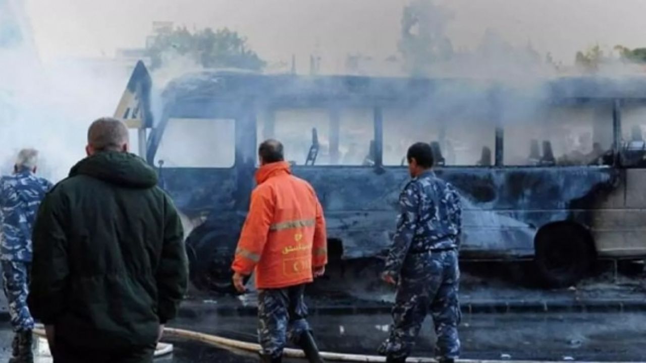 Suriye ordusuna ait otobüse saldırı: 23 ölü
