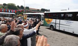 İlk hacı adayı kafilesi dualarla uğurlandı