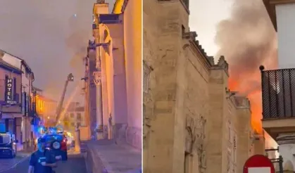 İspanya'daki 1140 yıllık Kurtuba Camii'nde yangın
