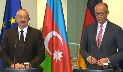 Aliyev-Merz basın toplantısında "Rusya ile gizli görüşme" gerilimi