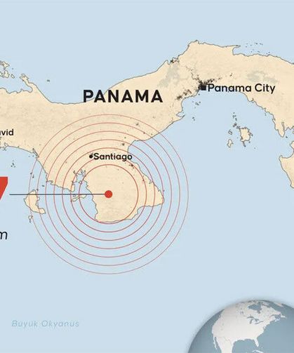 Panama'da 7,7 büyüklüğünde deprem