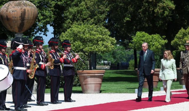 Cumhurbaşkanı Erdoğan İtalya'nın başkenti Roma'da