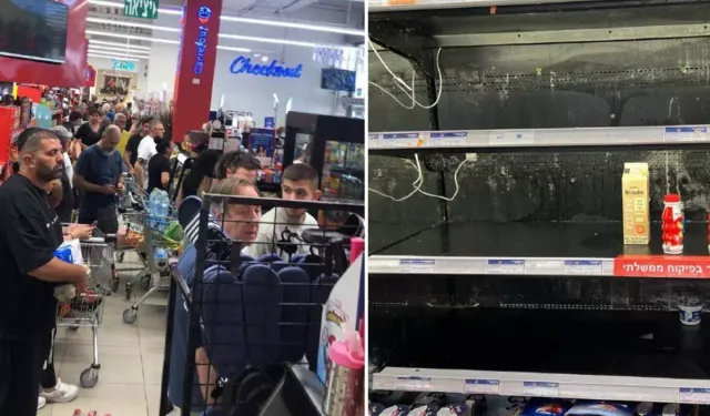 israil'de misilleme korkusu market rafları boşaltıldı