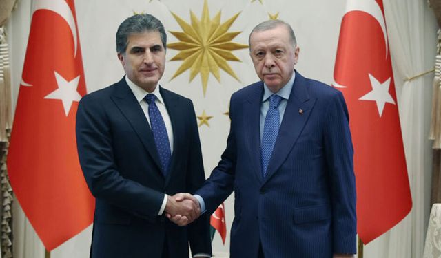 Cumhurbaşkanı Erdoğan, Neçirvan Barzani'yi kabul etti