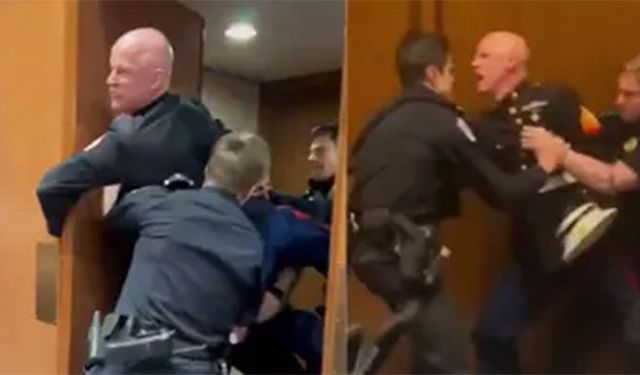 Kongre'de olaylı Trump protestosu