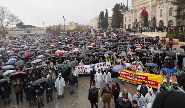 İsrail ve ABD İstanbul'da protesto edildi