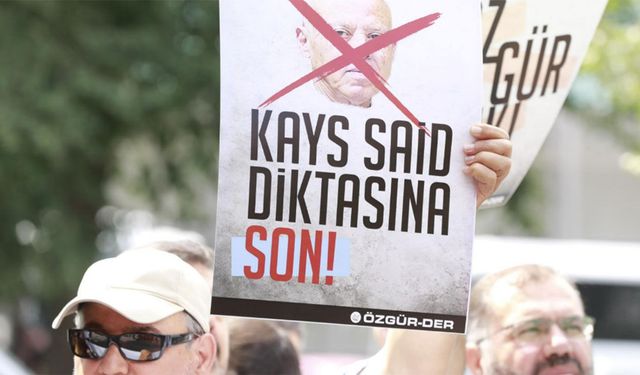 Tunus Başkonsolosluğu önünde Gannuşi için özgürlük çağrısı