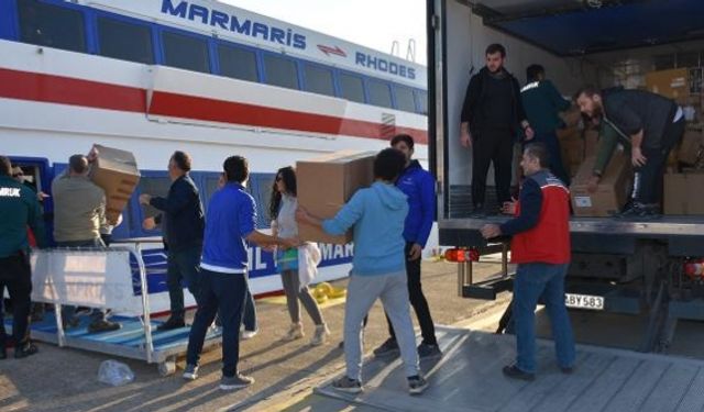 Rodos'tan deprem bölgesine yardımlar sürüyor