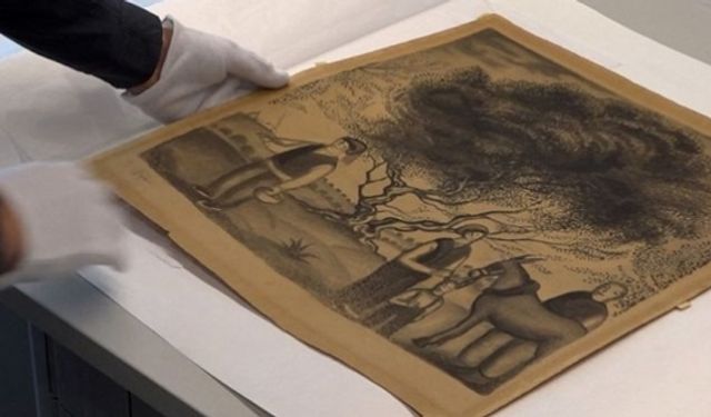Ünlü ressamın çalınan 100 yıllık çizimleri sahiplerine iade edildi