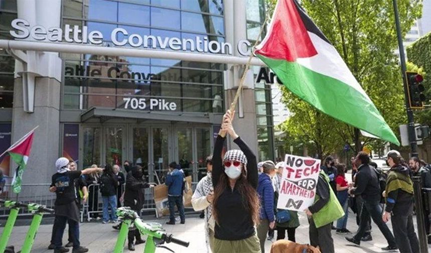 Microsoft'ta İsrail protestosu, çalışanlar kelepçelendi