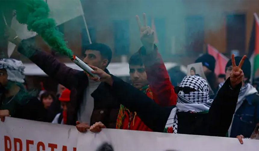 Roma'da Filistin'e destek yürüyüşü