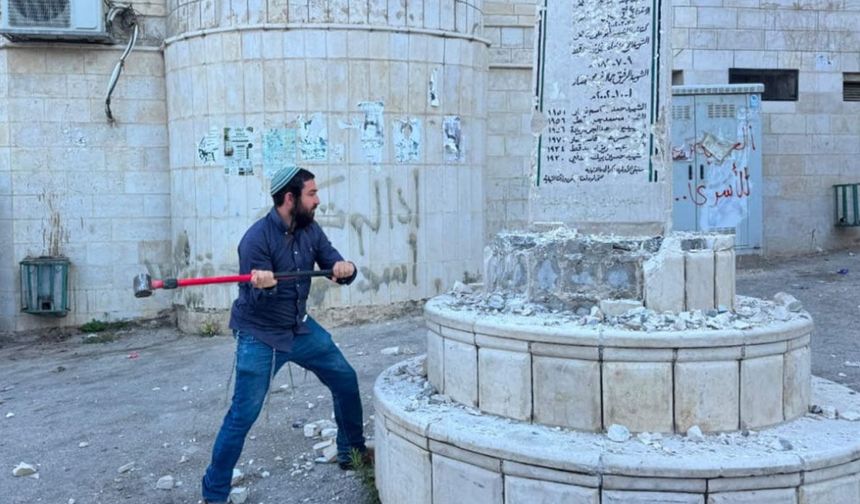 Görseldeki kişi sözde bir Yahudi milletvekili, yer işgal altındaki Batı Şeria