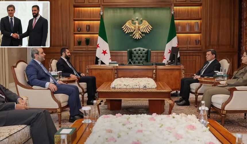 Şara önce Barzani’yi ardından YPG Elebaşı Ferhat Abdi Şahin’i kabul etti